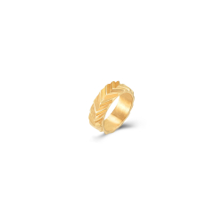Anillo Acero Liso Anillo Acero Flecha- 7,5 mm - Color Oro y Color Plata