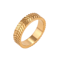 Ringe Glattes Edelstahl Stahlring-Blätter - 5 mm - Farbe Gold und Farbe Silber