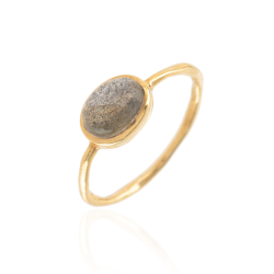Anillo Plata Mineral Anillo Mineral - 7*6 mm T12 - Bañada Oro