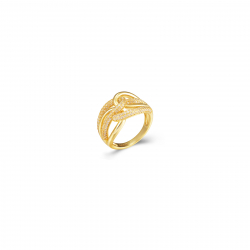 Silver Zircon Rings Zircon Ring - 13 mm- Gold Plated