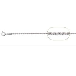 Cadena Plata Lisa Cadena Cuerda 1mm - 45cm y 80cm - 1 unidad - Plata