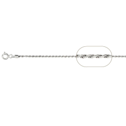 Cadena Plata Lisa Cadena Cuerda 1mm - 45cm - 1 unidad - Plata