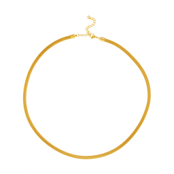 Collar Acero Liso Collar Acero Liso - Tubo de Malla - 40 + 5 cm - Color Oro