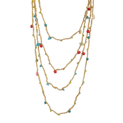 Colliers Acier Lisse Collier en Acier – Figures Marines – Double – 260 cm – Couleur Or