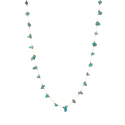 Collar Acero Liso Collar Acero - Mineral Natural -95 + 5 cm - Color Oro