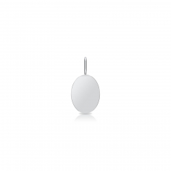 Charm Plata Lisa Charm Plata - Oval  - 14 mm - Plata