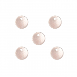 Silver Stone Charms Mineral Charm - Circle - 10.5mm,8.5mm - 5u - Mother of Pearl