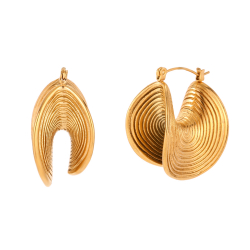 Steel Earrings Steel Earring - Bag - 31 mm - Gold Color and Silver Color