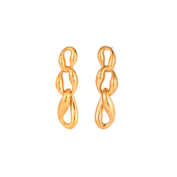 Steel Earrings Steel Earrings - Link 51 * 14mm - Gold Color and Silver Color