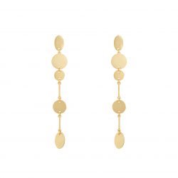  Matte Earrings - Circles 73*10mm - Gold Plated