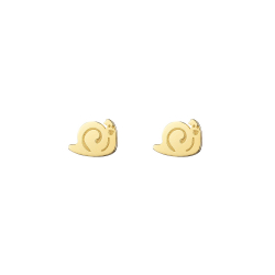  snail Earrings 6mm - Gold Plated and Silver