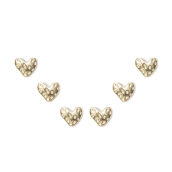 Pendiente Plata Lisa Pendientes Plata Corazónes - Pack de Tres - 5 mm - Bañado en Oro