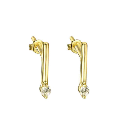 Silver Zircon Earrings Zirconia Earrings