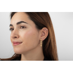 Novedades Piercing Plata Circonita - Flor - 11 mm - Bañado Oro y Plata Rodiada