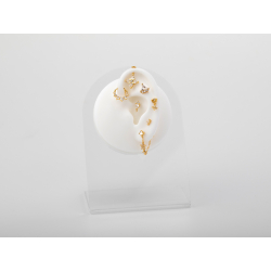 Novedades Piercing Plata Circonita - Pera - 5 mm - Bañado Oro y Plata Rodiada