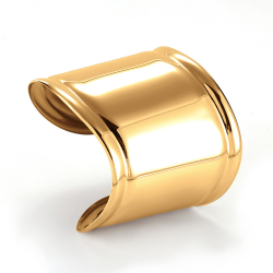 Steel Bracelets Bangle Bracelet -   50*58 mm - Gold ColAcierd and Steel ColAcier
