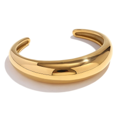 Steel Bracelets Steel Bracelet -  74*64mm Rigid - Steel and Gold Color