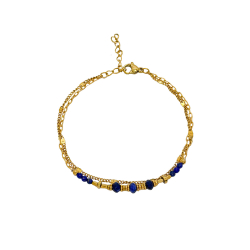 Pulsera Acero Mineral Pulsera Acero Mineral - Bolas -  17 + 4 cm - Color Oro