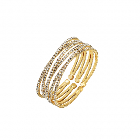 18K Rose Gold & CZ Bangle (10.5gm) – Virani Jewelers