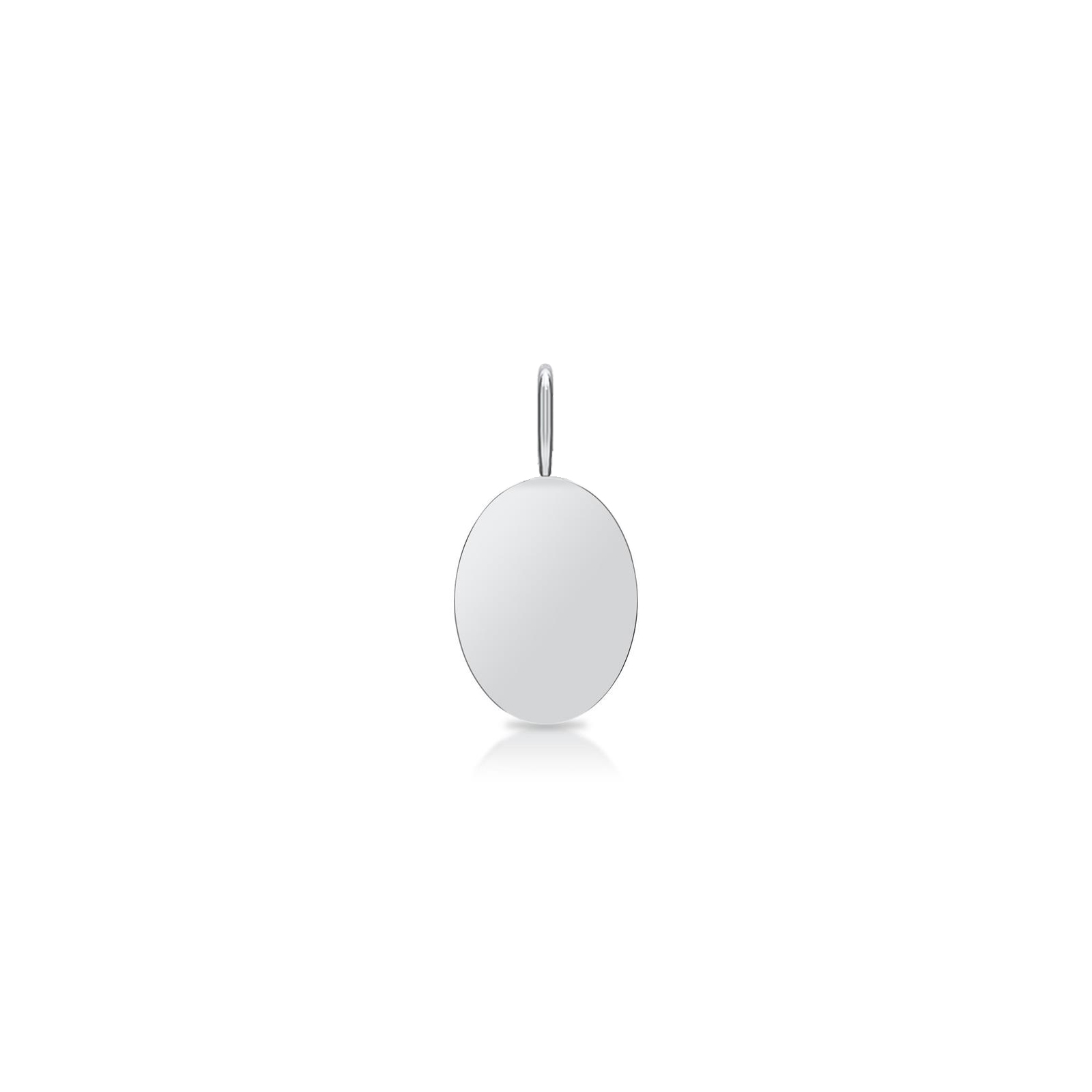 Charm Plata Lisa Charm Plata - Oval  - 14 mm - Plata