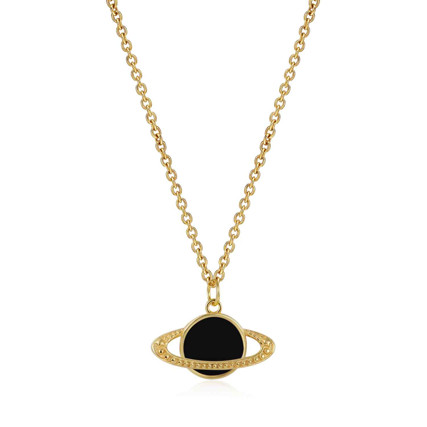 Buy Zavya Saturn & Moon Rose Gold-Plated 925 Silver Pendant Online At Best  Price @ Tata CLiQ